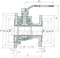 QF41F46/F3-6/10/16C/P   ANSI:150Lb结构图